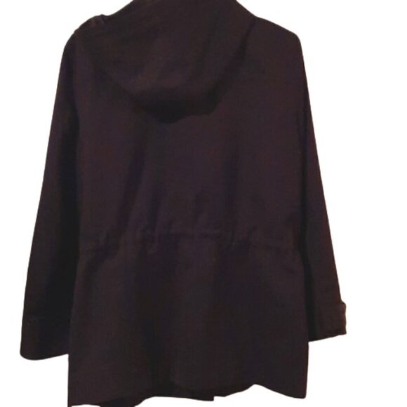 Allison Daley Black fully lined Jacket with removable hood size 12P - Picture 3 of 5